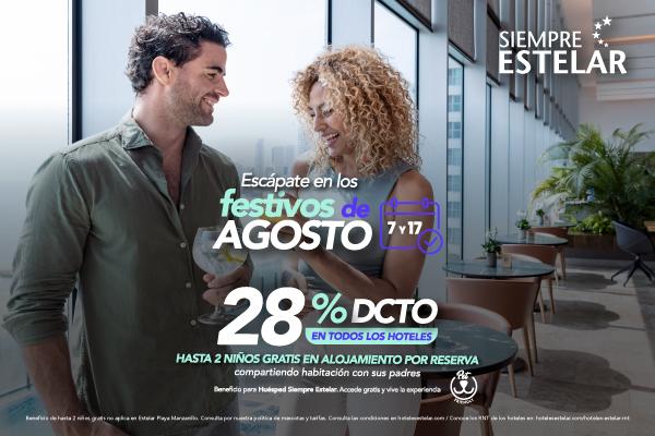 Escápate en los festivos de agosto ESTELAR Villavicencio Hotel & Centro de Convenciones Colombia - Villavicencio Escápate en los festivos de agosto ESTELAR Villavicencio Hotel & Centro de Convenciones Colombia - Villavicencio